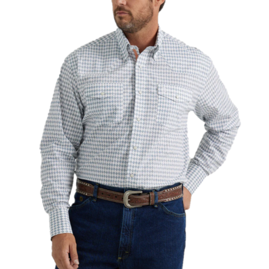 Wrangler Men's George Strait Troubadour White Button Down Shirt 112344892