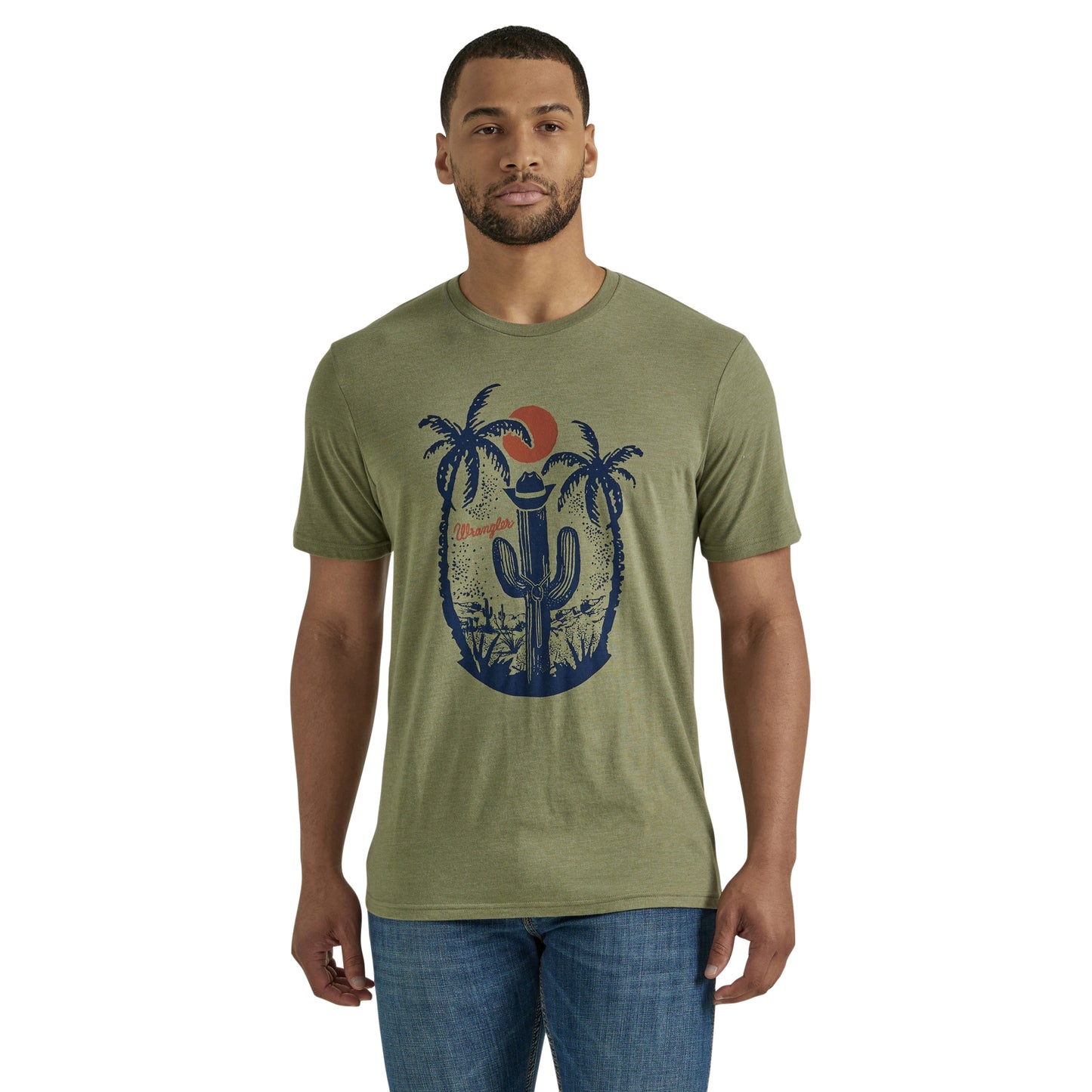 Wrangler Men's Graphic Deep Lichen Green Shirt 112346609