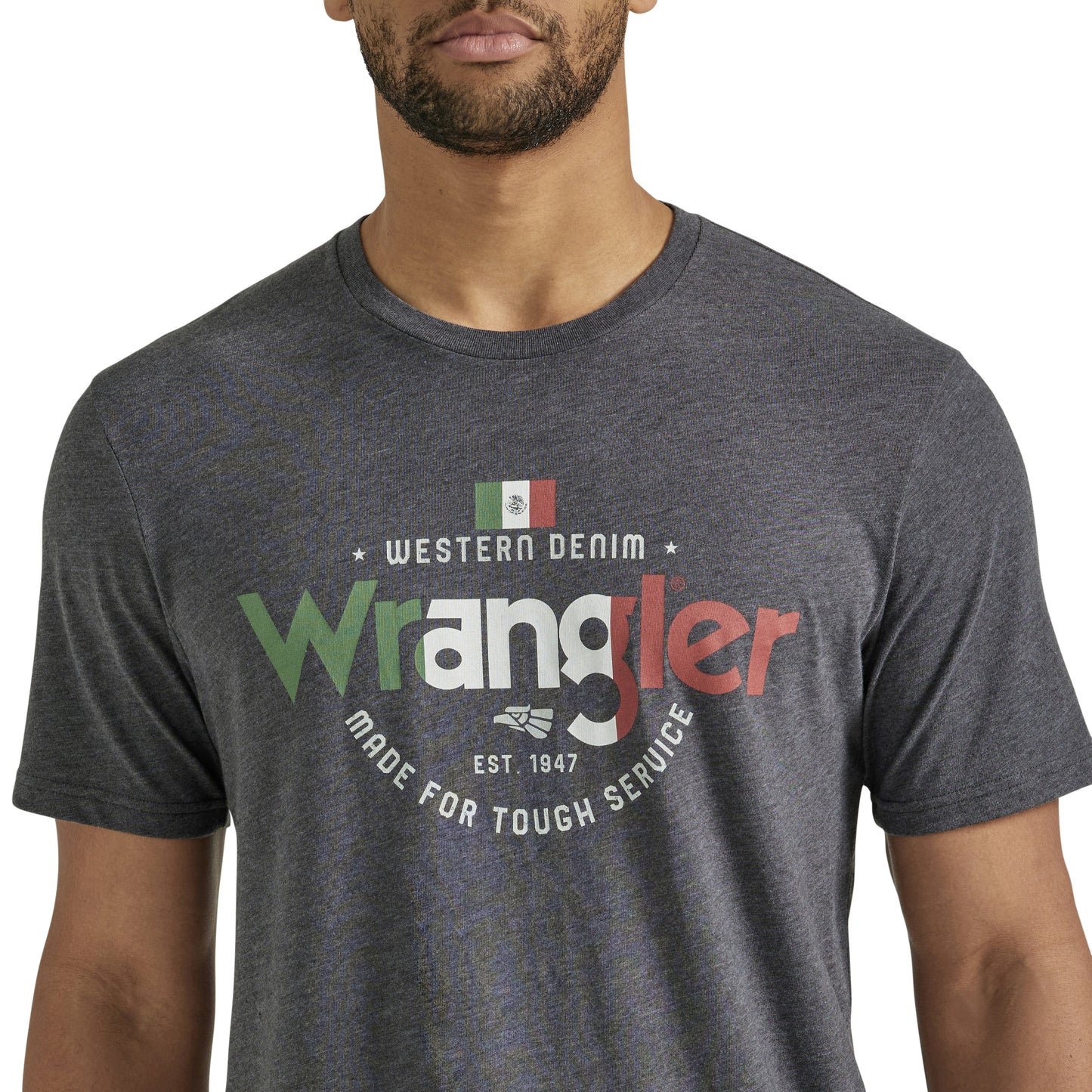 Wrangler Men's Charcoal Asphalt Mexico Graphic T-Shirt 112347219