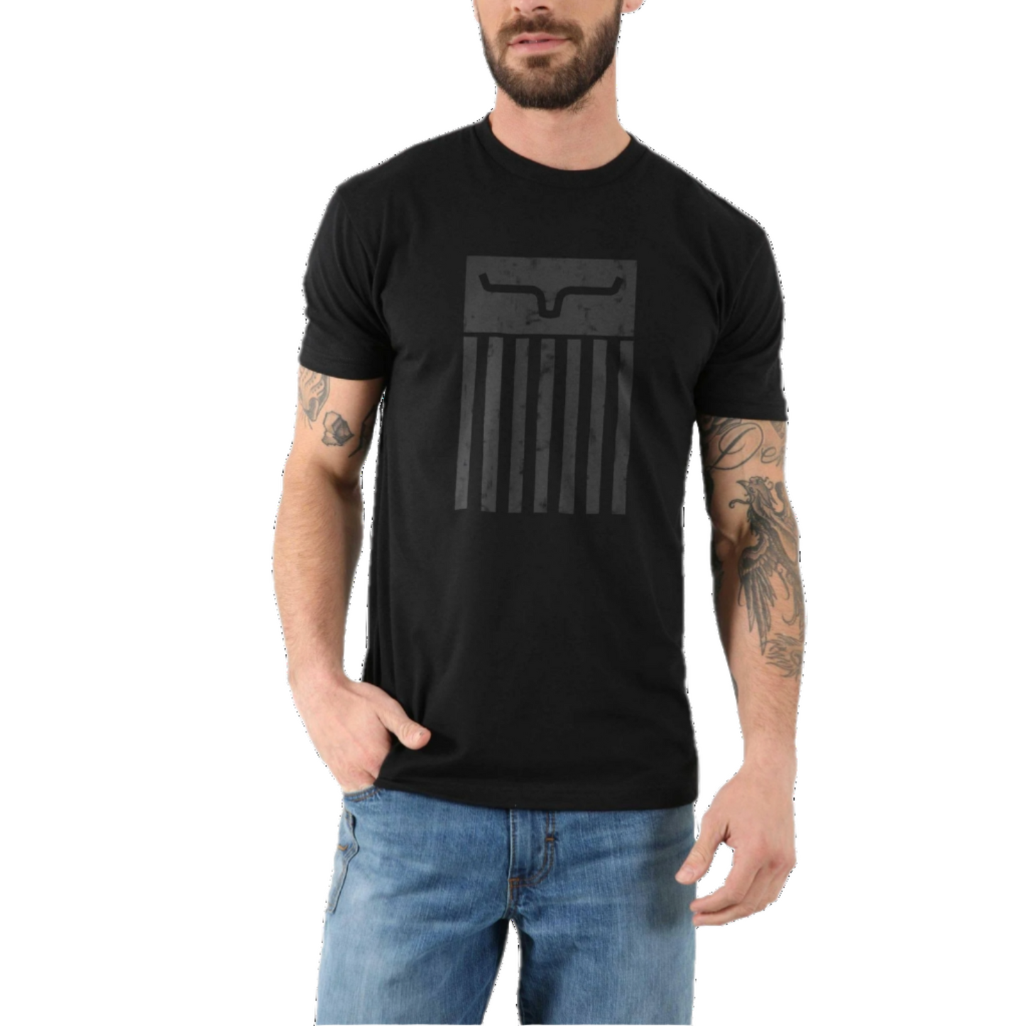 Kimes Ranch® Men's Cody Logo Print Black T- Shirt 12012423