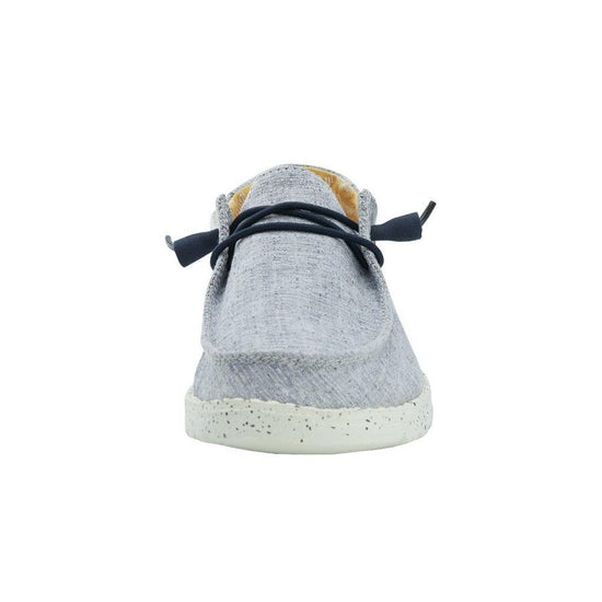 Hey Dude Ladies Wendy Linen Chambray White Blue Shoes 121410119