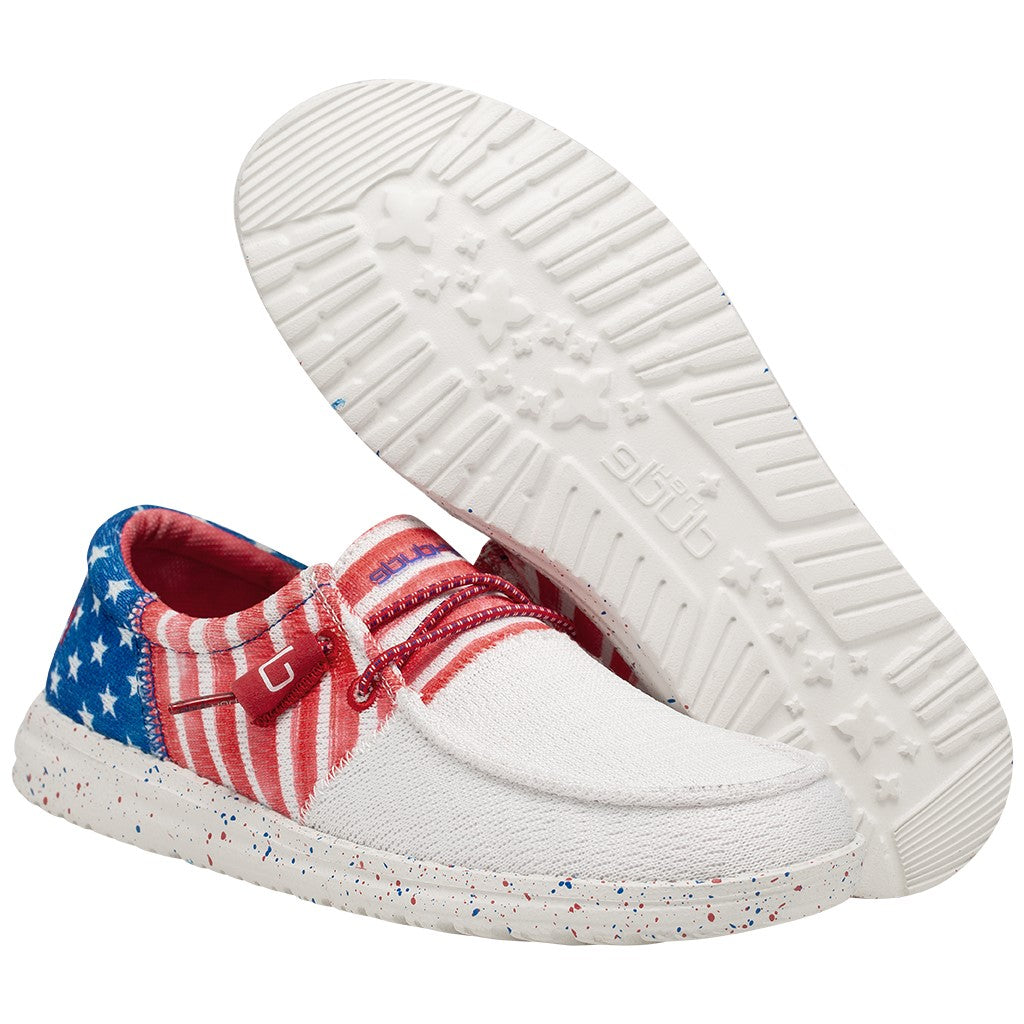 Hey Dude® Ladies Wendy Sox Tri America Slip On Shoes 122342143