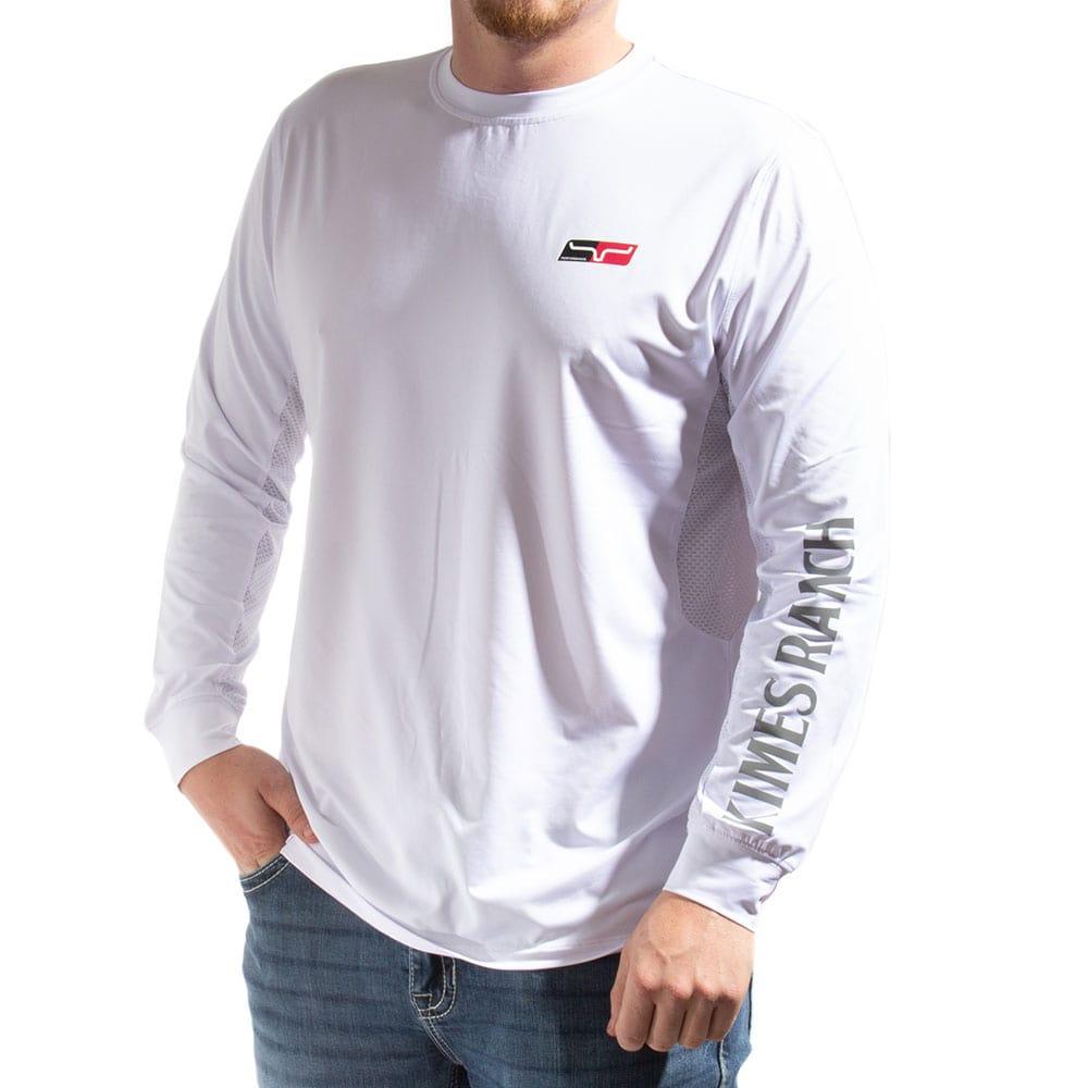Kimes Ranch Men's KR2 Long Sleeve White Performance Shirt KR2-WHT