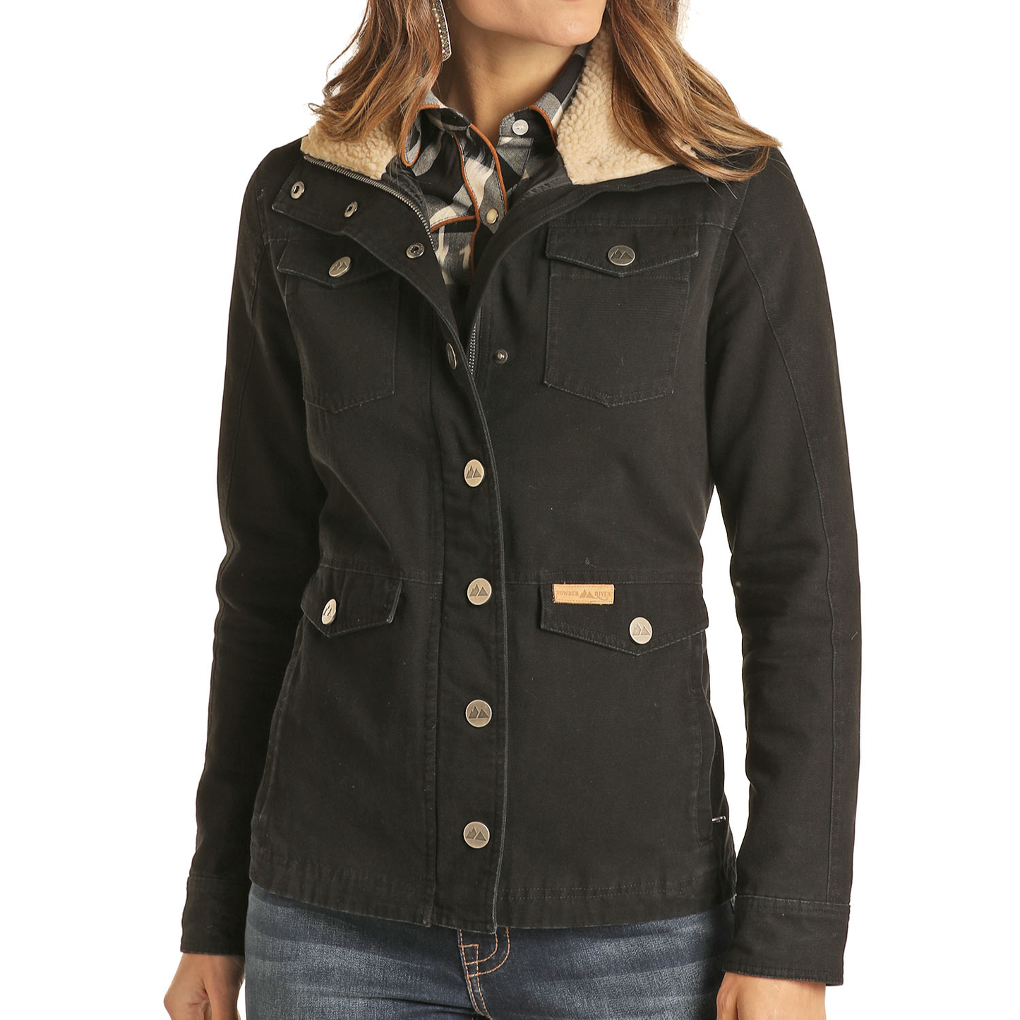 Powder River Outfitters Ladies Canvas Black Rancher Jacket 52-1029-01