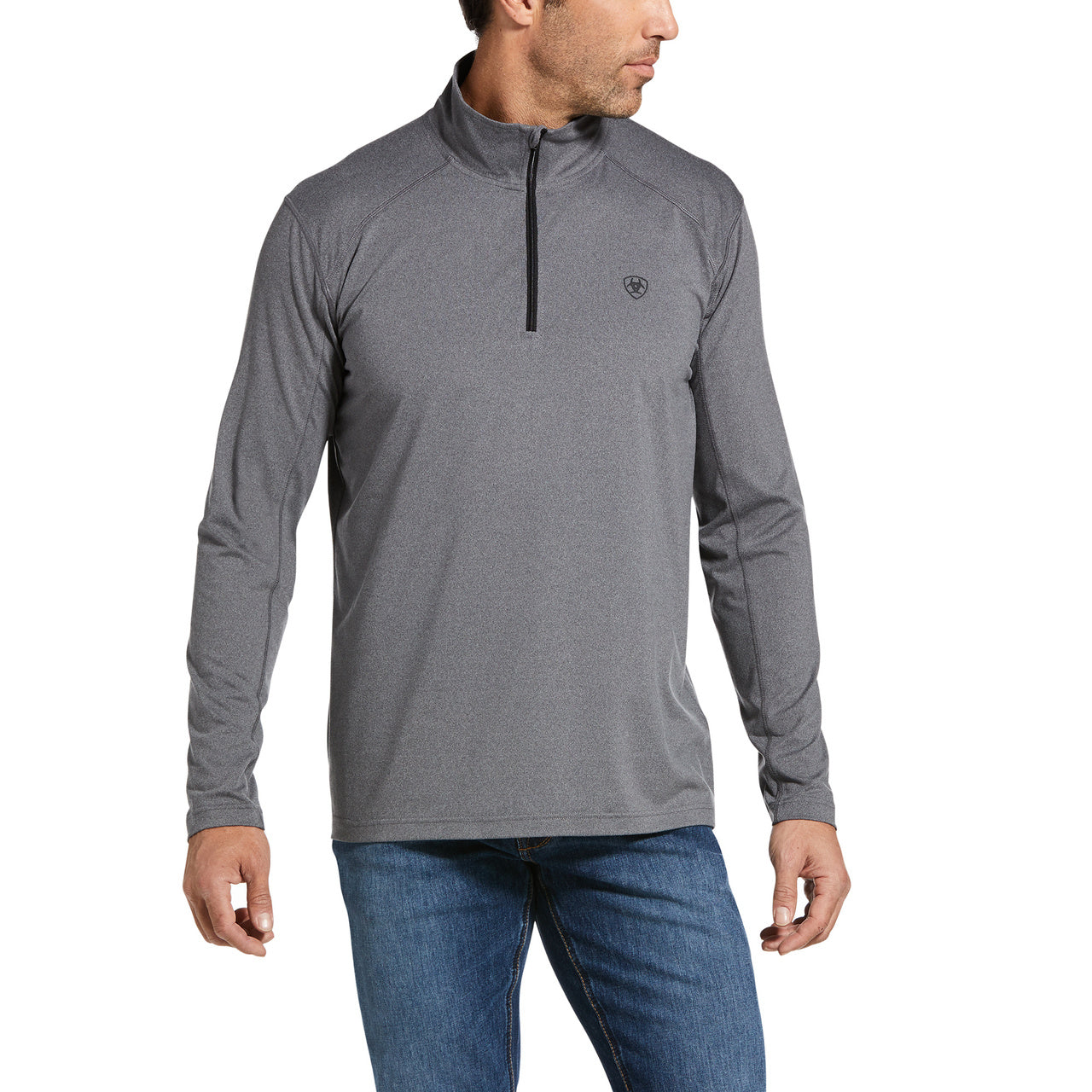 Ariat® Men's Cornell Quarter Zip Grey Baselayer Sweatshirt 10033224