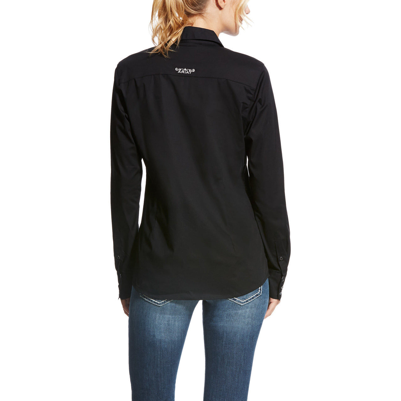 Ariat® Ladies Kirby Stretch Shirt Black Long Sleeve Button Up 10022056