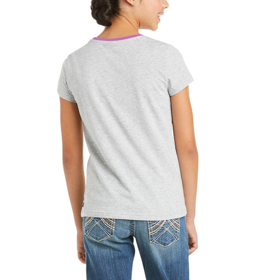 Load image into Gallery viewer, Ariat Childrens Hollywood Heather Grey Short Sleeve T-Shirt 10035273
