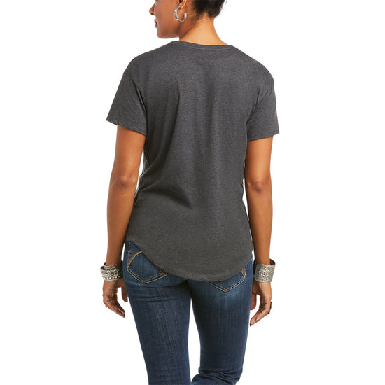 Load image into Gallery viewer, Ariat® Women&amp;#39;s Current Mood Charcoal Heather Tee 10036635
