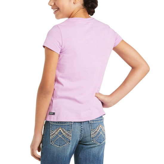 Load image into Gallery viewer, Ariat Children&amp;#39;s Rosy Unicorn Short Sleeve Violet Tulle Shirt 10035267
