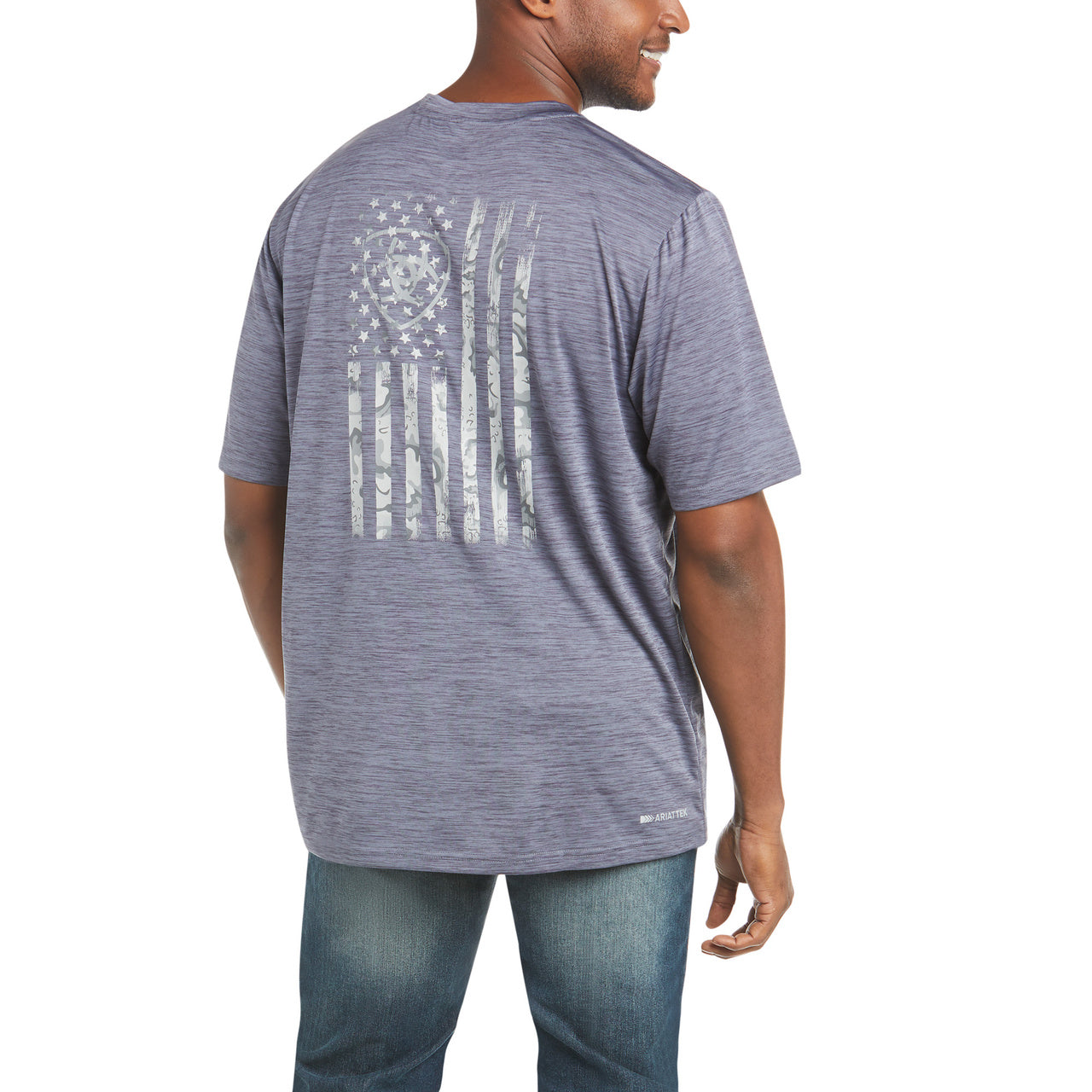 Ariat Men's Charger Graystone Graphic Flag Tee Shirt 10035177