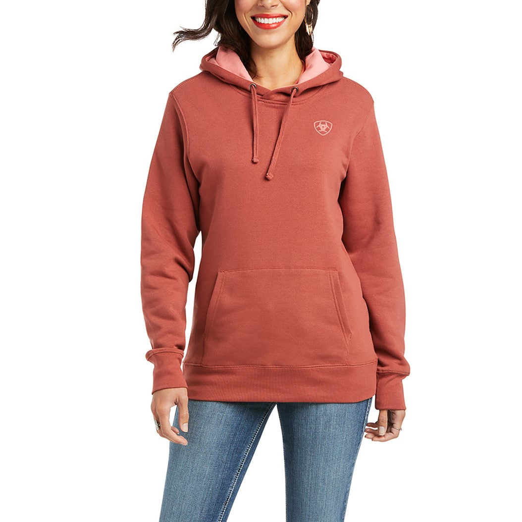 Ariat® Ladies REAL Arm Logo Marsala Hoodie 10037574