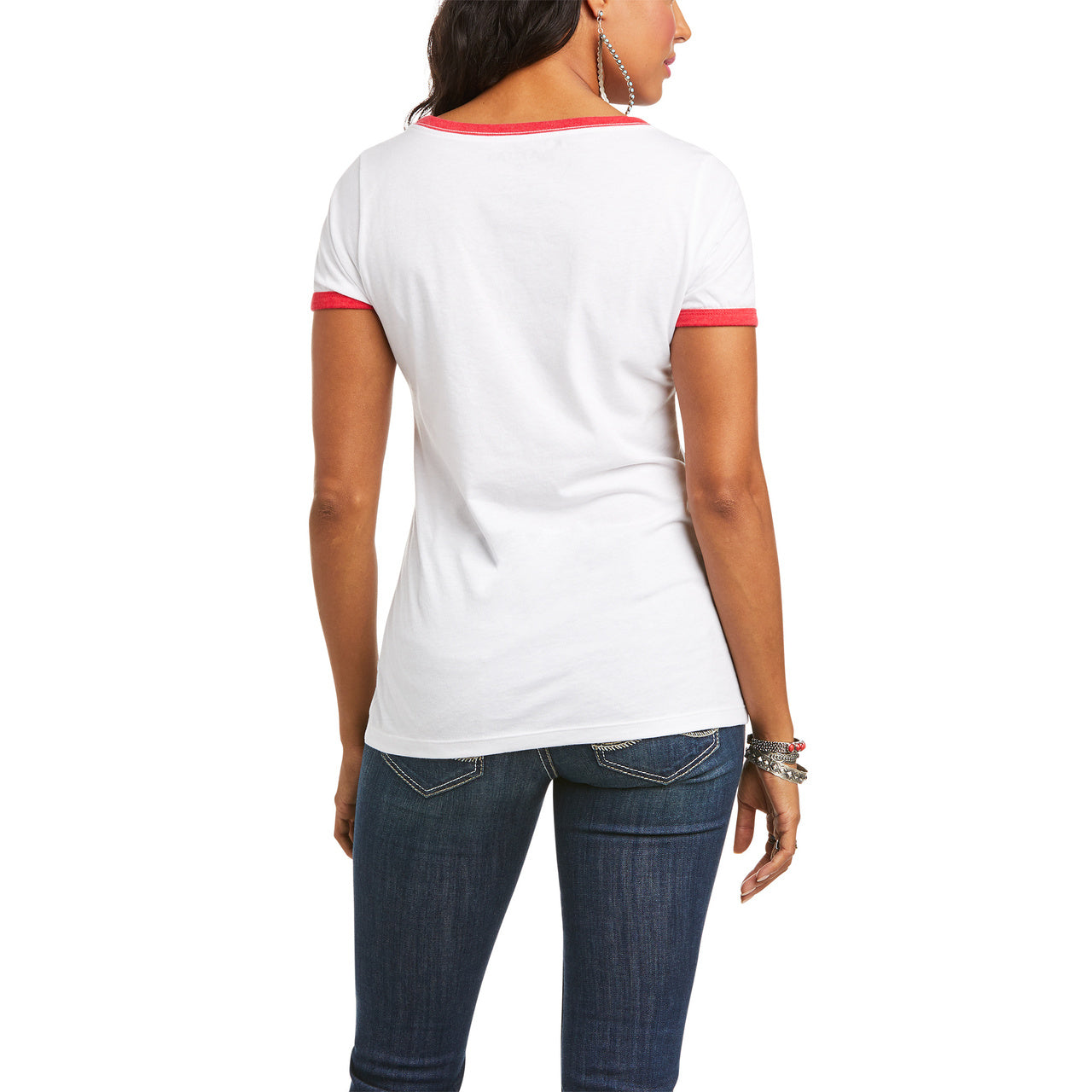 Ariat Women's Blessed White & Red Heather Tee 10036641