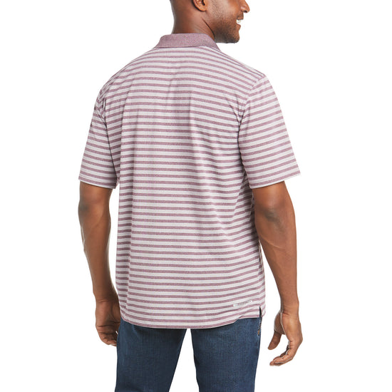 Ariat Men's Melange Stripe Malbec Polo Shirt 10035175