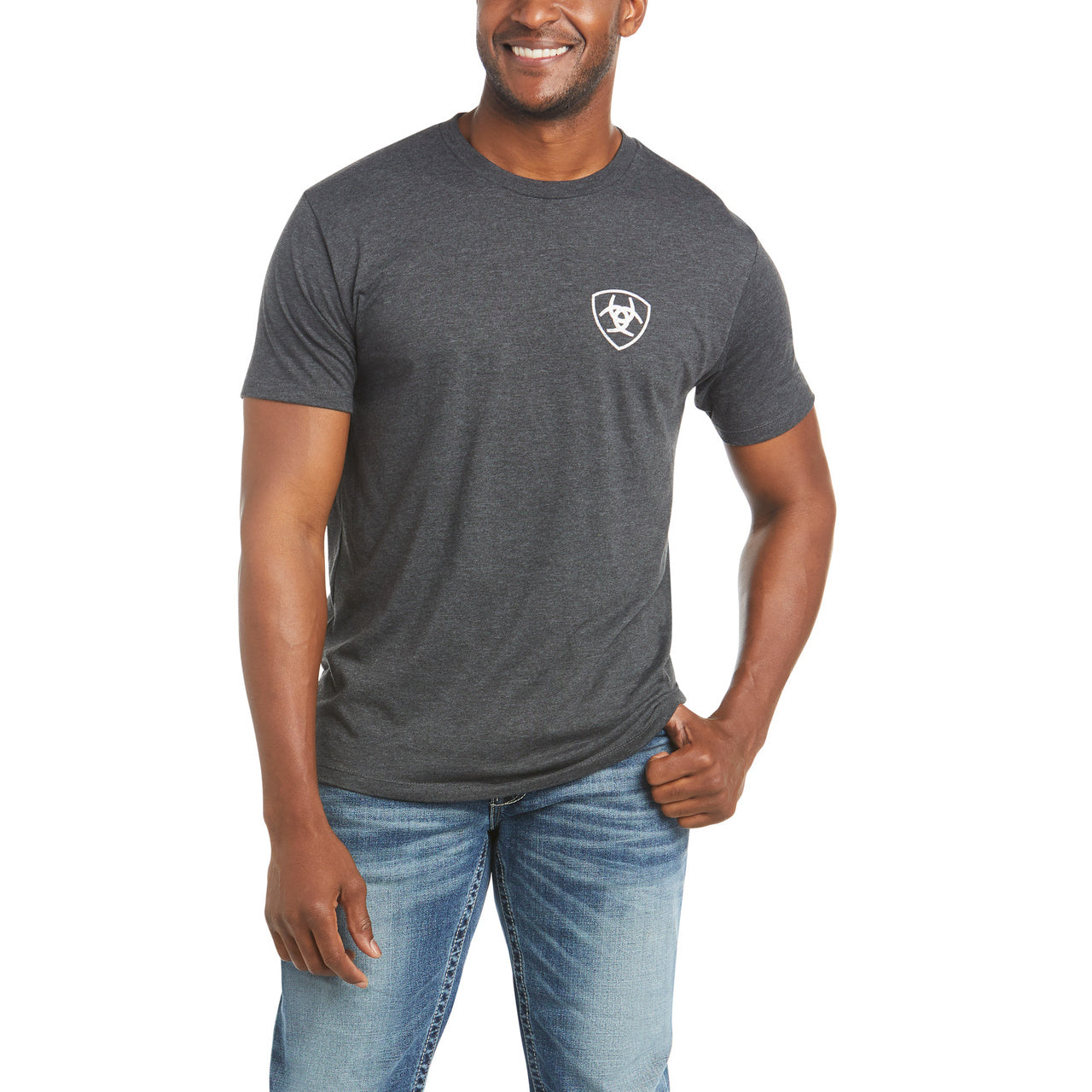 Ariat Men's US Of A Charcoal Heather Tee Shirt 10035622