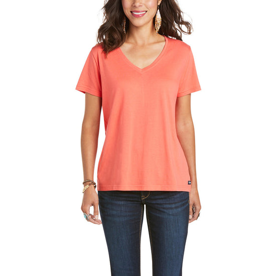 Ariat Ladies Element Coral Lipstick Short Sleeve T-Shirt 10035205