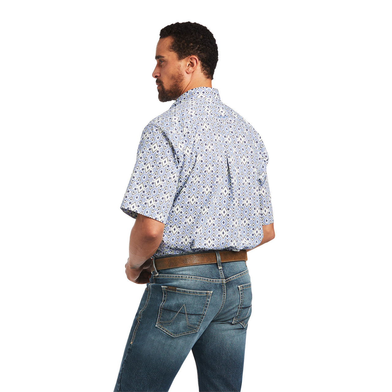 Ariat® Men's Isa Classic Short Sleeve Dutch Blue Shirt 10040692