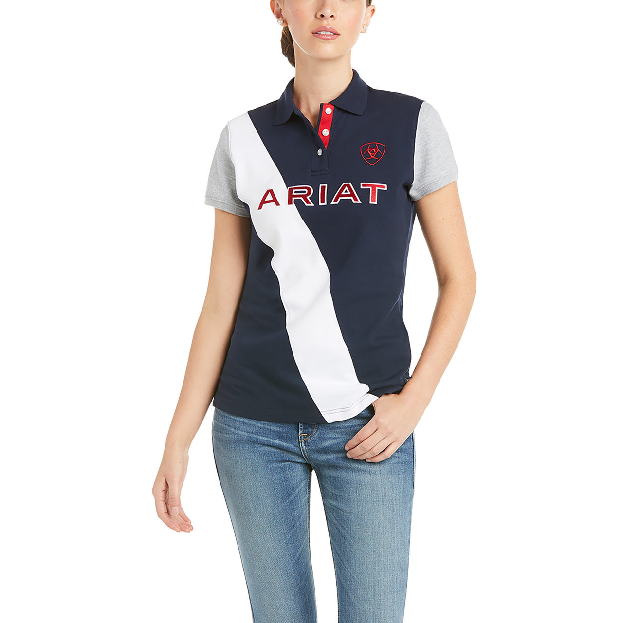 Ariat Ladies Team Taryn Button Short Sleeve Polo Shirt 10034951