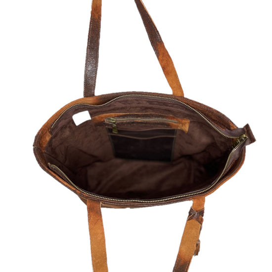 Corral Distressed Brown Lamb Leather Purse D1291