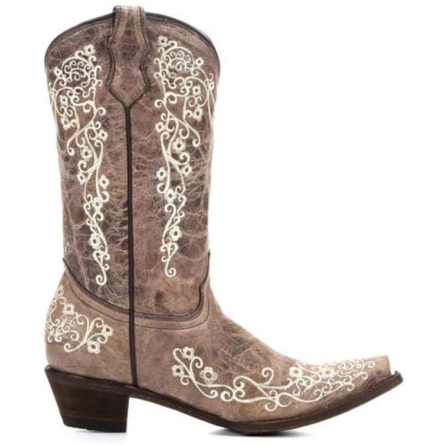 Corral Children’s Brown with Bone Embroidery Cowgirl Boots A2773 - Wild West Boot Store - 3