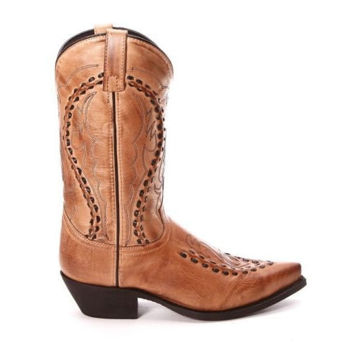 Laredo Men’s Antique Tan Laramie Buckstitch Boots 68432 - Wild West Boot Store - 2