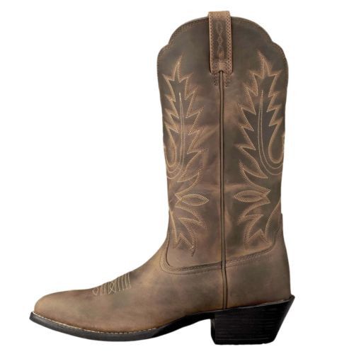 Ariat Ladies Heritage Western R Toe Boot – Distressed Brown 10001021 - Wild West Boot Store