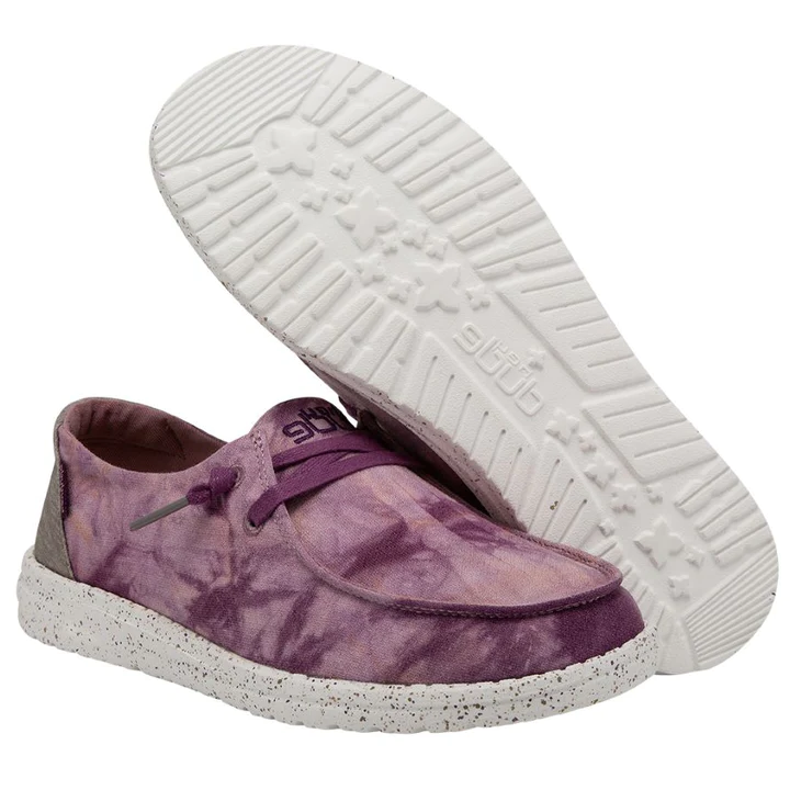 Hey Dude Girl s Wendy Violet Tie Dye Slip On Shoes 130346867