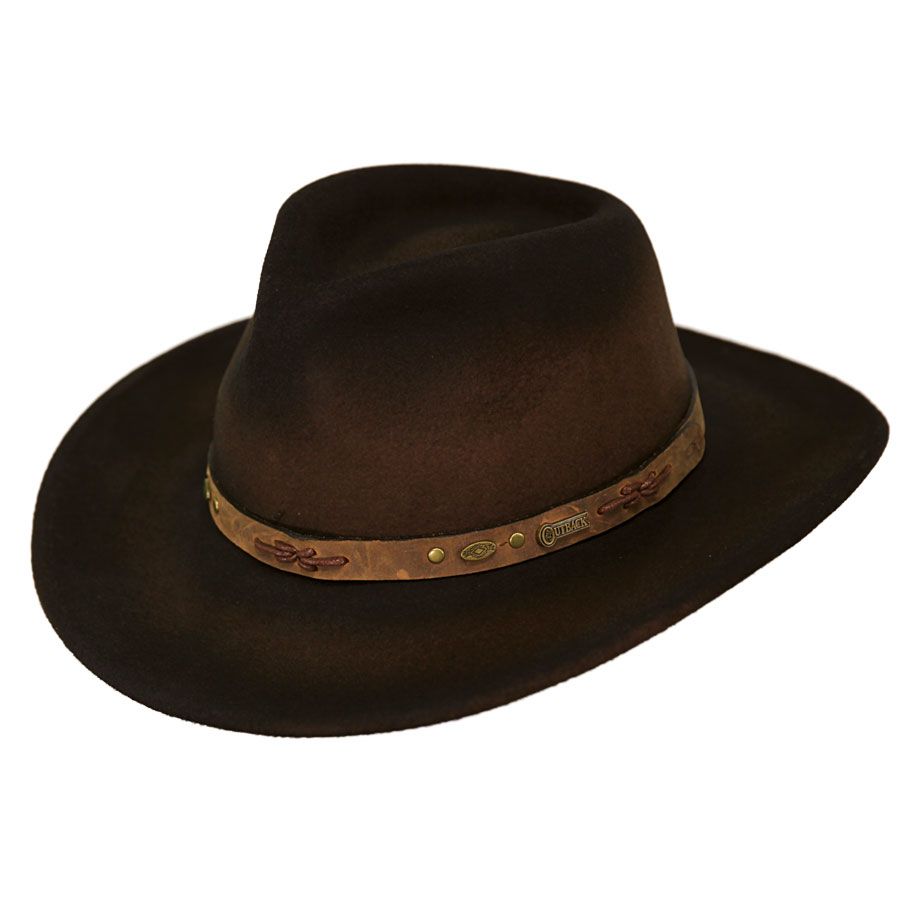 Outback Men's Sidekick Brown Wool Western Hat 1310-BRN