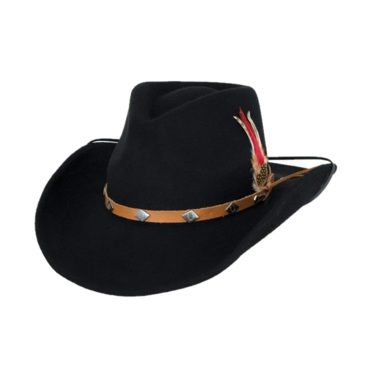 Outback Wide Open Spaces Black Wool Western Hat 1336-BLK
