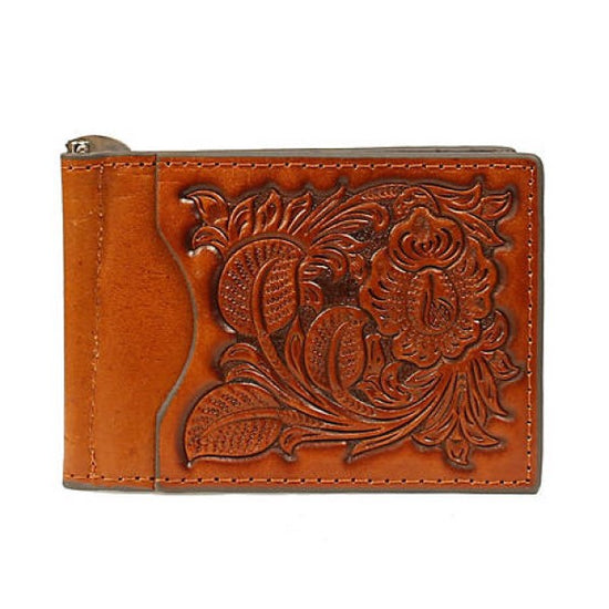 Nocona Men's Floral Embossed Money Clip Wallet N5438808