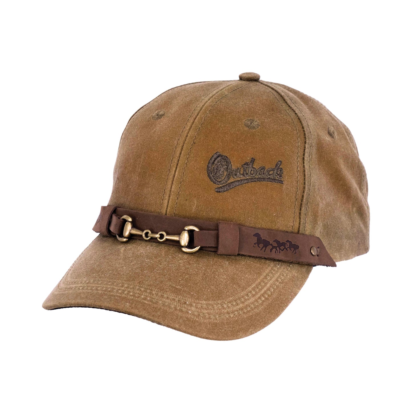 Outback Trading Unisex Field Tan Oilskin Equestrian Cap 1482-FTN