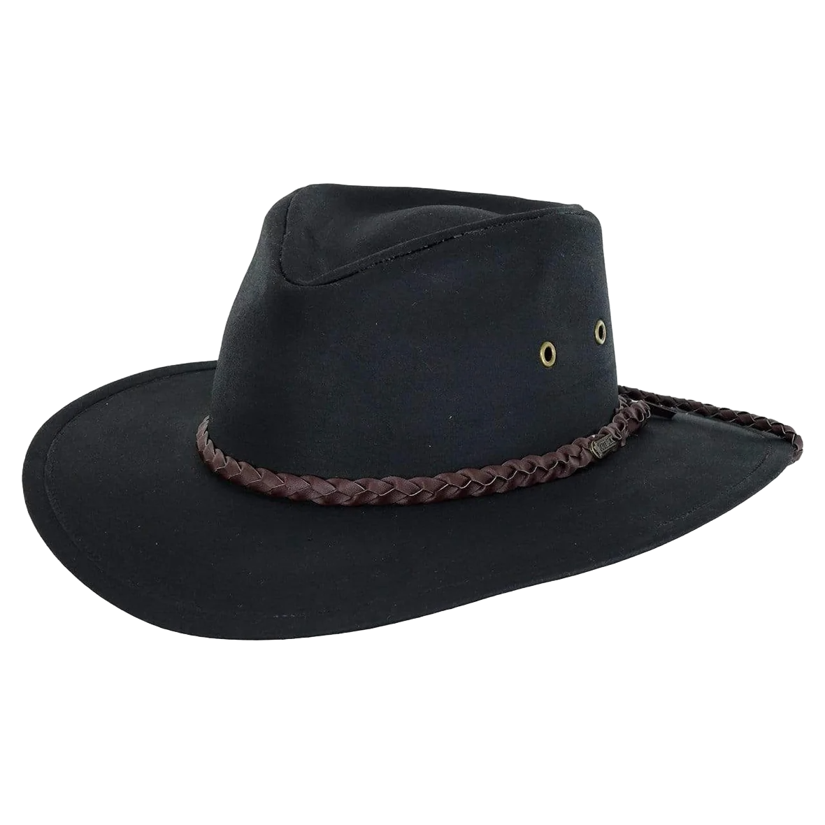 Outback Trading Grizzly Black Oilskin Hat 1486-BLK