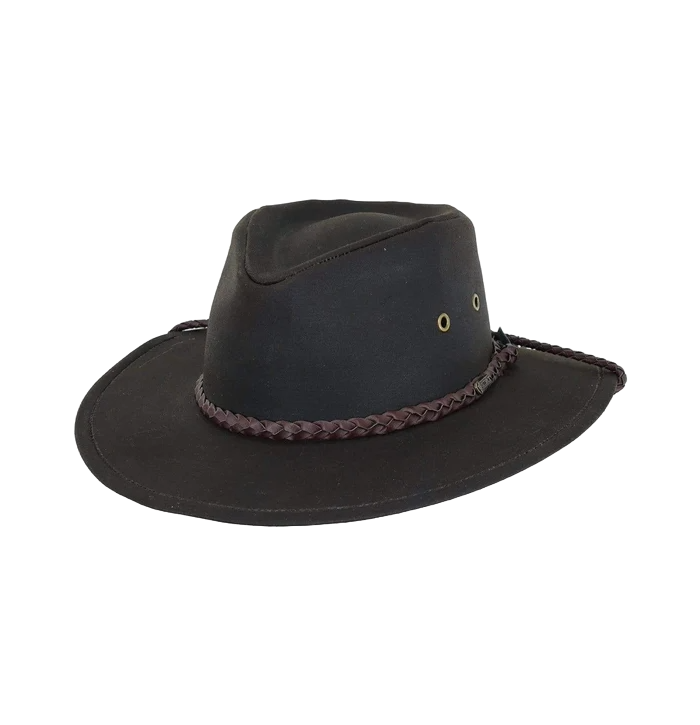 Outback Trading Grizzly Brown Oilskin Hat 1486-BRN