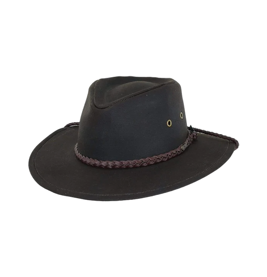 Outback Trading Grizzly Brown Oilskin Hat 1486-BRN