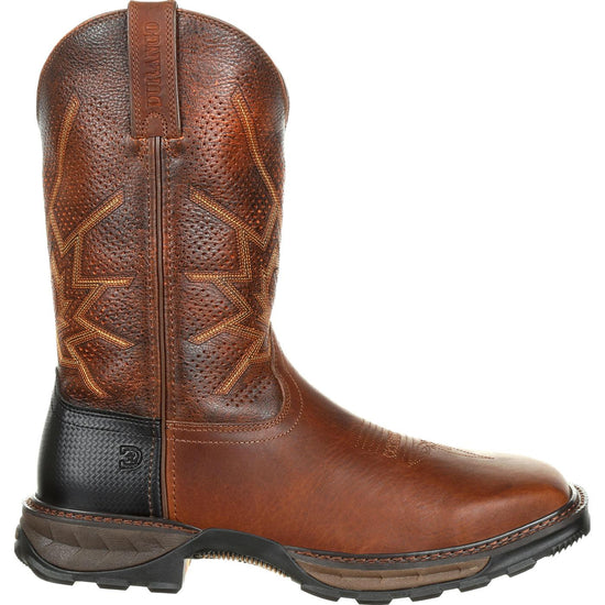 Durango Men's Maverick XP Steel Toe Western Work Boot - 11" Nicotine Chocolate, Puncture Resistant, Comfort Footbed