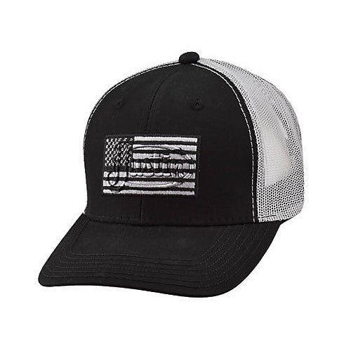 Justin Men's American Flag Patch Black Snapback Hat JCBC728