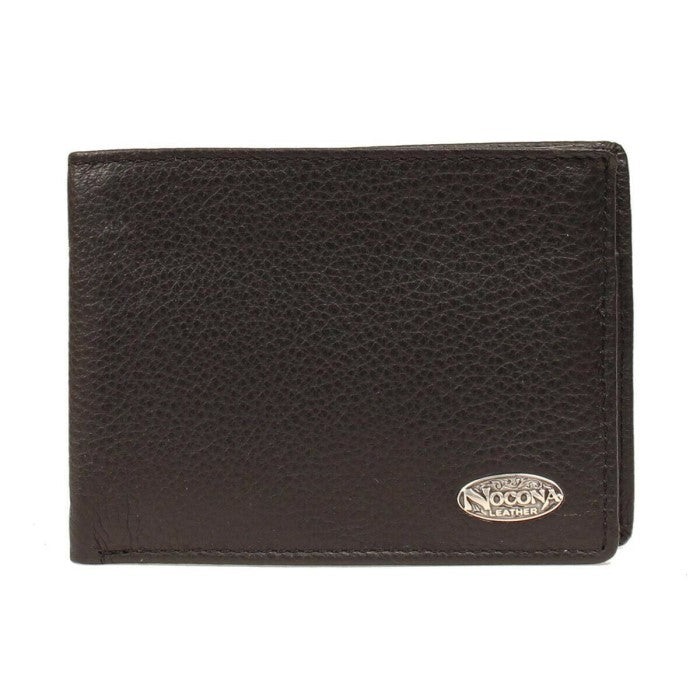 Nocona Men's Black Leather Trifold Wallet N5480601