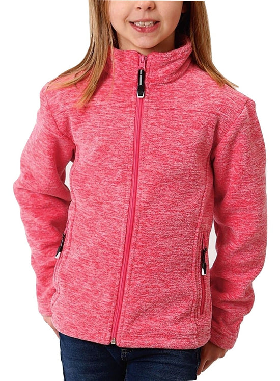 Load image into Gallery viewer, Roper Girl&amp;#39;s Pink Micro Fleece Jacket 03-298-0692-7016 PI
