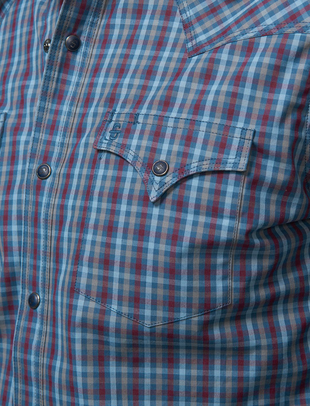 Stetson Men's Blue Plaid Snap Front Button Shirt 11-001-0478-1015 BU