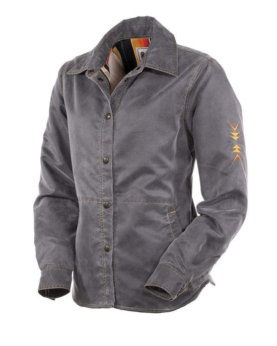 Load image into Gallery viewer, Outback Trading Company Ladies Ash Iron Shirt Jacket 29676-IRN
