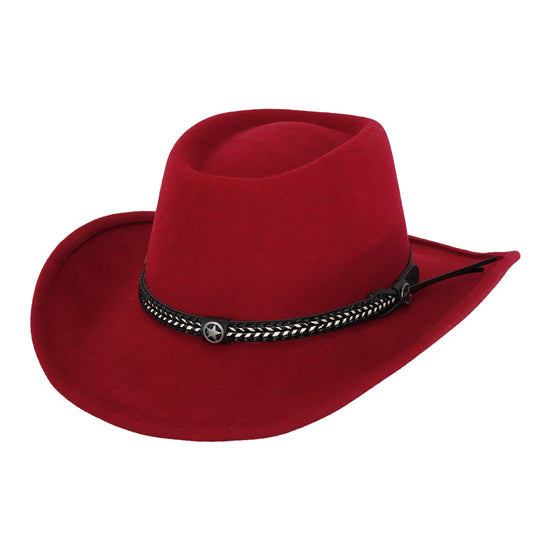 Outback Trading Company Unisex Durango Red Wool Crushable Hat 1603-RED