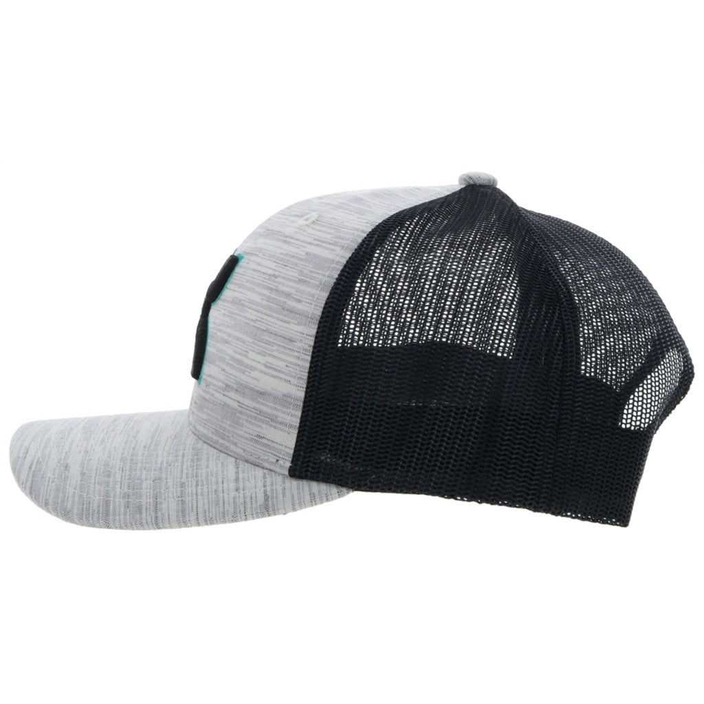 Hooey "Sterling" 6-Panel Grey & Black Trucker Cap 2217T-GYBK