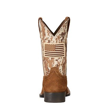Ariat Children's Antique Mocha Suede Patriot Boots 10019913 - Wild West Boot Store