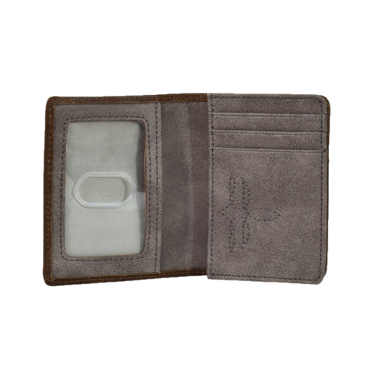 Justin Men's Western Front Pocket Brown Card Case Wallet 2005766W3