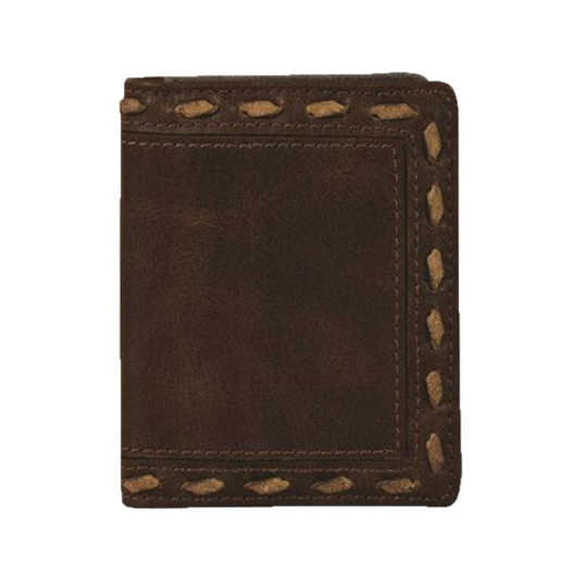 Justin Men's Western Front Pocket Brown Card Case Wallet 2005766W3