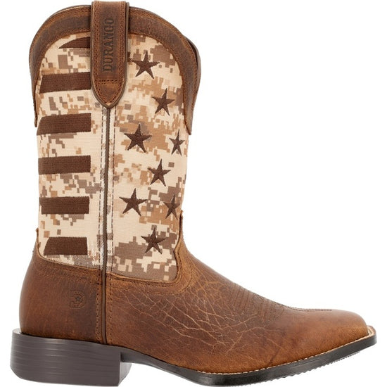 Durango Men's Brown Flag Pattern 11" Western Boots DDB0397
