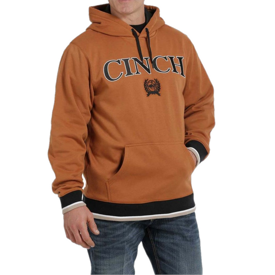 Cinch® Men's Logo Rust Orange Hooded Sweatshirt MWK1206019