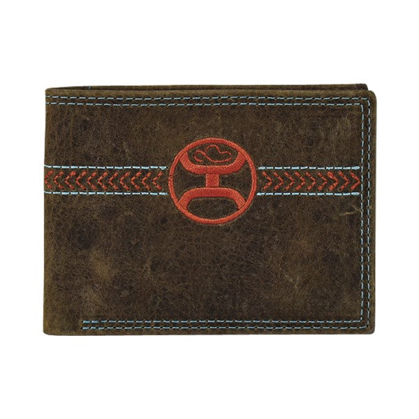 Hooey Men's Signature Weathered Brown RFID Bifold Wallet 2095138W4