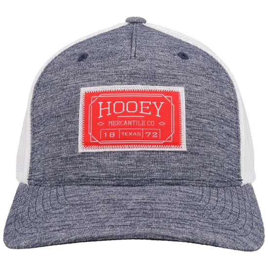 Load image into Gallery viewer, Hooey Men&amp;#39;s &amp;quot;DOC&amp;quot; Blue and White Fitted Hat 2102BLWH
