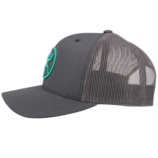 Hooey Children's "O Classic" Grey & Turquoise Hat 2109T-GY-Y