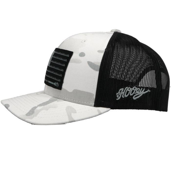 Hooey Men's "Liberty Roper" Black & White Snapback Hat 2110T-WHBK